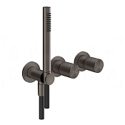 Gessi Habito Смеситель для душа встраив., на 2 потреб., внешняя часть, цвет: black metal brushed PVD 70038#707