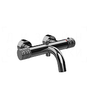 Gessi Habito Смеситель для ванны термостатич., без душ. гарн., излив 19,7 см, цвет: black metal PVD 70313#706