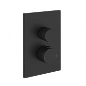 Gessi Habito Термостат для душа встраиваемый, на 2 потребителя, внешняя часть, цвет: matte black 70431#299