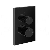 Gessi Habito Термостат для душа встраиваемый, на 2 потребителя, внешняя часть, цвет: black metal PVD 70431#706