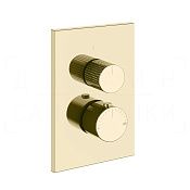 Gessi Habito Термостат для душа встраиваемый, на 2 потребителя, внешняя часть, цвет: brass PVD 70431#710