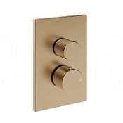Gessi Habito Термостат для душа встраив., на 2 потреб., внешняя часть, цвет: warm bronze brushed PVD 70431#726