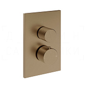 Gessi Habito Термостат для душа встраив., на 2 потреб., внешняя часть, цвет: deep bronze brushed PVD 70431#791