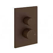 Gessi Habito Термостат для душа встраиваемый, на 2 потребителя, внешняя часть, цвет: dark bronze 70431#845