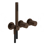 Gessi Habito Смеситель для душа встраиваемый, на 2 потребителя, внешняя часть, цвет: dark bronze 70438#845