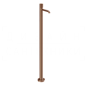 Gessi Habito Смеситель для ванны напольный, без душ. гарн., излив 16,4 см, цвет: copper brushed PVD 70595#708