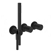 Gessi Habito Смеситель для душа встраиваемый, на 2 потребителя, внешняя часть, цвет: matte black 70638#299