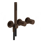 Gessi Habito Смеситель для душа встраиваемый, на 2 потребителя, внешняя часть, цвет: dark bronze 70638#845