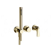 Gessi Ventaglio Смеситель для душа встраиваемый, на 2 потребителя, внешняя часть, цвет: brass PVD 72036#710