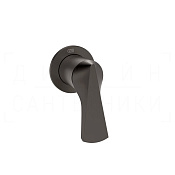 Gessi Ventaglio Смеситель для душа встраив., на 1 потр., внеш. часть, цвет: black metal brushed PVD 72061#707