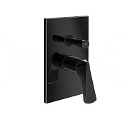 Gessi Ventaglio Смеситель для душа встраиваемый, на 2 потреб., внешняя часть, цвет: black metal PVD 72079#706