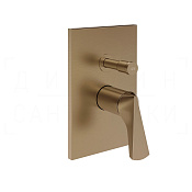 Gessi Ventaglio Смеситель для душа встраив., на 2 потр., внеш. часть, цвет: deep bronze brushed PVD 72079#791