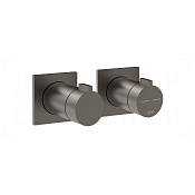 Gessi Inverso Термостат для душа встраив., на 2 потр., внешняя часть, цвет: black metal brushed PVD 73034#707