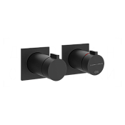 Gessi Inverso Термостат для душа встраиваемый, на 3 потребителя, внешняя часть, цвет: matte black 73036#299