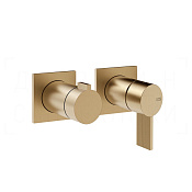 Gessi Inverso Смеситель для душа встраив., на 2 потр., внешняя часть, цвет: warm bronze brushed PVD 73538#726