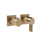 Gessi Inverso Смеситель для душа встраив., на 2 потр., внешняя часть, цвет: deep bronze brushed PVD 73538#791