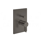 Gessi Inverso Смеситель для душа встраив., на 2 потр., внешняя часть, цвет: black metal brushed PVD 73579#707