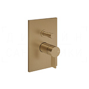 Gessi Inverso Смеситель для душа встраив., на 2 потр., внешняя часть, цвет: deep bronze brushed PVD 73579#791