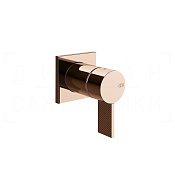 Gessi Inverso Смеситель для душа встраиваемый, на 1 потребитель, внешняя часть, цвет: copper PVD 73619#030