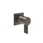 Gessi Inverso Смеситель для душа встраив., на 1 потр., внешняя часть, цвет: black metal brushed PVD 73619#707