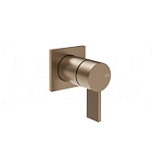 Gessi Inverso Смеситель для душа встраив., на 1 потр., внеш. часть, цвет: coffee bronze brushed PVD 73619#761