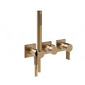 Gessi Inverso Смеситель для душа встраив., на 2 потр., внешняя часть, цвет: deep bronze brushed PVD 73636#791