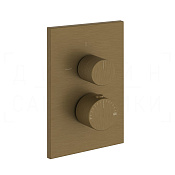 Gessi Inverso Термостат для душа встраиваемый, на 3 потребителя, внешняя часть, цвет: antique brass 73637#713