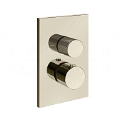Gessi Inverso Термостат для душа встраиваемый, на 3 потребителя, внешняя часть, цвет: nickel PVD 73637#720