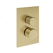 Gessi Inverso Термостат для душа встраиваемый, на 3 потреб., внешняя часть, цвет: brushed brass PVD 73637#727