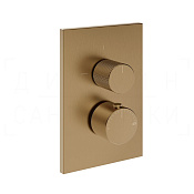 Gessi Inverso Термостат для душа встраив., на 3 потр., внешняя часть, цвет: deep bronze brushed PVD 73637#791