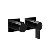 Gessi Inverso Смеситель для душа встраиваемый, на 2 потребителя, внеш. часть, цвет: black metal PVD 73638#706