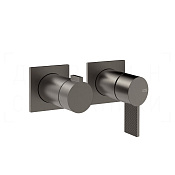 Gessi Inverso Смеситель для душа встраив., на 2 потр., внешняя часть, цвет: black metal brushed PVD 73638#707