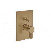 Gessi Inverso Смеситель для душа встраив., на 2 потр., внешняя часть, цвет: deep bronze brushed PVD 73679#791