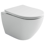 Ceramicanova Mia Унитаз подвесной 36,5х52 см, торнадо, с крышкой, цвет: белый глянцевый CN1805T