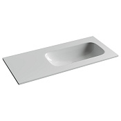 Ceramicanova Grace Раковина накладная 101х45,7 см, правая, без отв. под смеситель, цвет: белый глянц CN7015wx