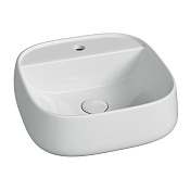 Ceramicanova Fonte Раковина подвесная 42х42,5 см, с креплением, без перелива, цвет: белый глянцевый CN5052