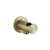 Gessi 316 Шланговое подключение с держателем для душа, цвет: brushed brass PVD 54161#727