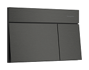 Hansgrohe iFrame Кнопка смыва для унитаза, 2 режима, металл, цвет: brushed black chrome 66003340
