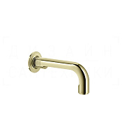 Gessi Inciso Излив настенный для ванны 19 см, фиксированный, цвет: brass PVD 58103#710