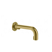 Gessi Inciso Излив настенный для ванны 19 см, фиксированный, цвет: gold brushed 58103#716