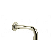 Gessi Inciso Излив настенный для ванны 19 см, фиксированный, цвет: nickel PVD 58103#720