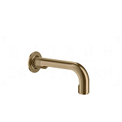 Gessi Inciso Излив настенный для ванны 19 см, фиксированный, цвет: warm bronze brushed PVD 58103#726
