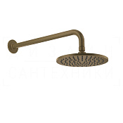 Gessi Inciso Верхний душ d20,1 см, настенный кронштейн, 1 вид струи, цвет: antique brass 58148#713