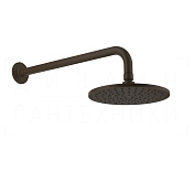 Gessi Inciso Верхний душ d20,1 см, настенный кронштейн, 1 вид струи, цвет: dark bronze 58148#845