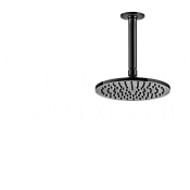 Gessi Inciso Верхний душ d20,1 см, кронштейн высота под заказ, 1 вид струи, цвет: black metal PVD 58150#706
