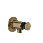 Gessi Inciso Шланговое подключение с держателем для душа, цвет: warm bronze brushed PVD 58161#726