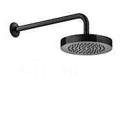 Gessi Inciso Верхний душ d21,8 см, настенный кронштейн, 1 вид струи, цвет: black metal PVD 58185#706