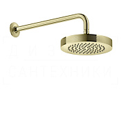 Gessi Inciso Верхний душ d21,8 см, настенный кронштейн, 1 вид струи, цвет: brass PVD 58185#710