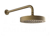Gessi Inciso Верхний душ d21,8 см, настенный кронштейн, 1 вид струи, цвет: antique brass 58185#713
