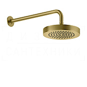 Gessi Inciso Верхний душ d21,8 см, настенный кронштейн, 1 вид струи, цвет: gold brushed 58185#716